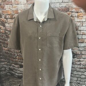 Men's Casual Taupe Button Down Shirt